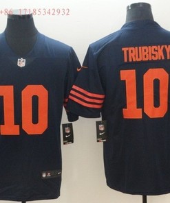 Chicago Bears Mitchell Trubisky #10 Nfl 2020 Navy Jersey Jersey - Robokeg