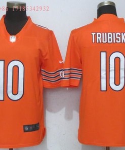 Chicago Bears Mitchell Trubisky #10 Nfl 2020 Orange Jersey Jersey - Robokeg