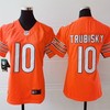 Chicago Bears Mitchell Trubisky #10 Nfl 2020 Orange Womens Jersey - Robokeg