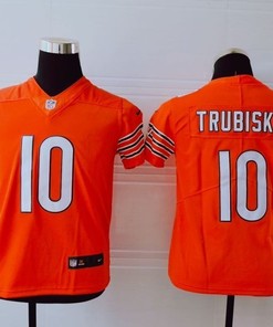 Chicago Bears Mitchell Trubisky #10 Nfl 2020 Orange Youth Jersey - Robokeg