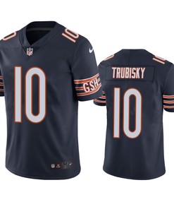 Chicago Bears Mitchell Trubisky Navy Vapor Limited Jersey - Robokeg