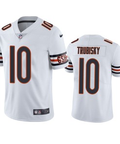 Chicago Bears Mitchell Trubisky White Vapor Limited Jersey - Robokeg
