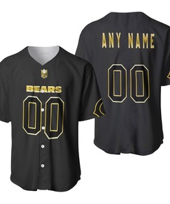 Chicago Bears Nfl American Football Black Golden Brandedition Vapor Limited Jersey Style Custom Gift For Bears Fans Baseball Jersey - Robokeg