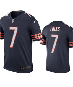 Chicago Bears Nick Foles Navy Color Rush Legend Jersey - Robokeg