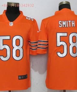 Chicago Bears Roquan Smith #58 Nfl 2020 Orange Jersey Jersey - Robokeg