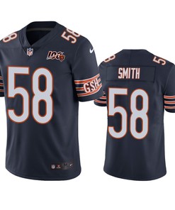 Chicago Bears Roquan Smith Navy 100th Season Vapor Limited Jersey - Robokeg