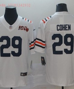 Chicago Bears Tarik Cohen #29 Nfl 100 2020 White Jersey Jersey - Robokeg