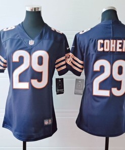 Chicago Bears Tarik Cohen #29 Nfl 2020 Black Blue Womens Jersey - Robokeg