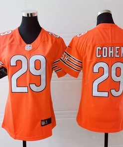 Chicago Bears Tarik Cohen #29 Nfl 2020 Orange Womens Jersey - Robokeg