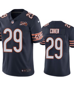 Chicago Bears Tarik Cohen Navy 100th Season Vapor Limited Jersey - Robokeg