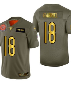 Chicago Bears Taylor Gabriel 2019 Salute To Service Nfl 100 Mens Jersey Metallic - Robokeg