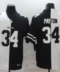 Chicago Bears Walter Payton #34 Nfl 2020 Black And White Jersey - Robokeg