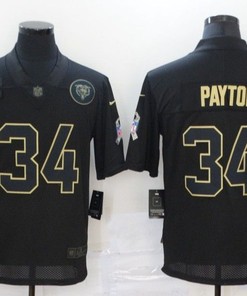 Chicago Bears Walter Payton #34 Nfl 2020 Black Jersey - Robokeg