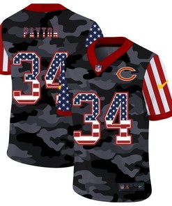 Chicago Bears Walter Payton #34 Nfl 2020 Camo Black Jersey - Robokeg