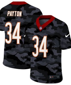 Chicago Bears Walter Payton #34 Nfl 2020 Camo Black Jersey - Robokeg