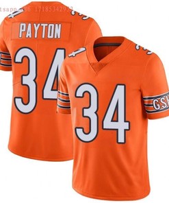 Chicago Bears Walter Payton #34 Nfl 2020 Orange Jersey Jersey - Robokeg