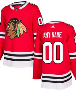 Chicago Blackhawks Adidas Authentic Custom Jersey - Red Custom Jerseys Nhl - Robokeg