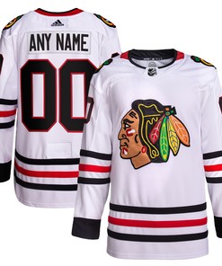 Chicago Blackhawks Adidas Away Primegreen Authentic Pro Custom Jersey - White Custom Jerseys Nhl - Robokeg