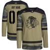 Chicago Blackhawks Adidas Military Appreciation Team Authentic Custom Practice Jersey - Camo Custom Jerseys Nhl - Robokeg