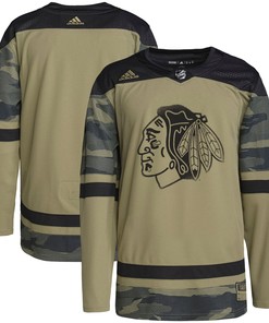 Chicago Blackhawks Adidas Military Appreciation Team Authentic Practice Jersey - Camo Nhl - Robokeg