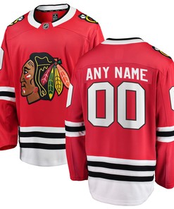 Chicago Blackhawks Fanatics Branded Home Breakaway Custom Jersey - Red Custom Jerseys Nhl - Robokeg