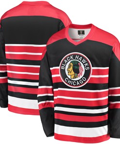 Chicago Blackhawks Fanatics Branded Premier Breakaway Heritage Blank Jersey - Red/black Nhl - Robokeg