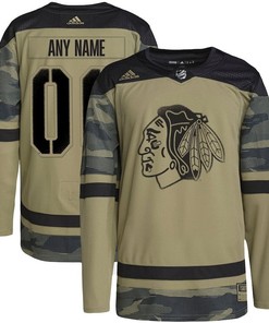 Chicago Blackhawks Military Appreciation Team Custom Practice Jersey - Camo - Robokeg