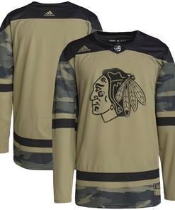 Chicago Blackhawks Military Appreciation Team Practice Men Jersey - Camo - Robokeg