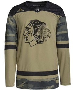 Chicago Blackhawks Military Appreciation Team Practice Men Jersey - Camo - Robokeg