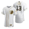 Chicago Cubs #13 David Bote Mlb Golden Brandedition White Jersey Gift For Cubs Fans - Robokeg