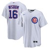 Chicago Cubs #16 Patrick Wisdom Home Replica Jersey - White - Robokeg