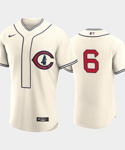 Chicago Cubs 2022-23 Field of Dreams Cream 6 Zach McKinstry Jersey - Robokeg