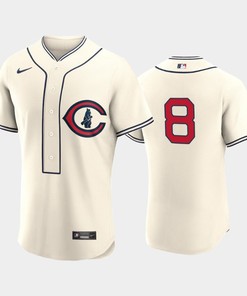 Chicago Cubs 2022-23 Field of Dreams Cream 8 Ian Happ Jersey - Robokeg