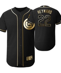 Chicago Cubs #22 Jason Heyward Mlb 2019 Golden Brandedition Black Jersey Gift For Cubs Fans - Robokeg