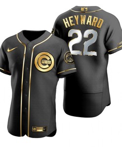 Chicago Cubs #22 Jason Heyward Mlb Golden Brandedition Black Jersey Gift For Cubs Fans - Robokeg