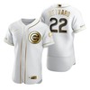 Chicago Cubs #22 Jason Heyward Mlb Golden Brandedition White Jersey Gift For Cubs Fans - Robokeg