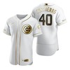 Chicago Cubs #40 Willson Contreras Mlb Golden Brandedition White Jersey Gift For Cubs Fans - Robokeg