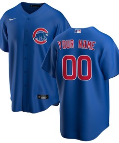 Chicago Cubs Alternate Custom Men Jersey - Royal - Robokeg