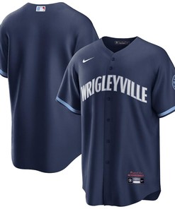 Chicago Cubs City Connect Men Jersey - Navy - Robokeg