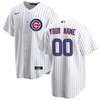 Chicago Cubs Home Custom Men Jersey - White - Robokeg