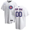 Chicago Cubs Home Replica Custom Jersey - White Custom Jerseys Mlb - Robokeg