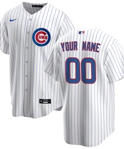Chicago Cubs Home Replica Custom Jersey - White Custom Jerseys Mlb - Robokeg