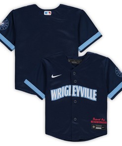 Chicago Cubs Infant 2021 Mlb City Connect Replica Jersey - Navy - Robokeg