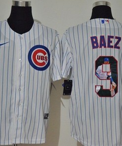 Chicago Cubs Javier Baez #9 2020 Mlb White Jersey - Robokeg