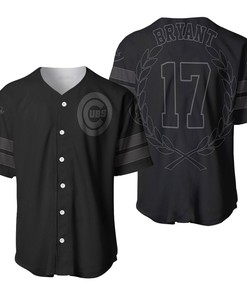 Chicago Cubs Kris Bryant 17 2020 Mlb Black Jersey Inspired Style Baseball Jersey - Robokeg