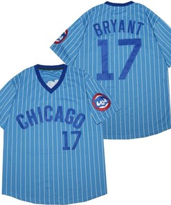 Chicago Cubs Kris Bryant #17 2020 Mlb Blue Jersey - Robokeg