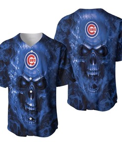 Chicago Cubs Mlb Fan Skull Baseball Jersey - Robokeg