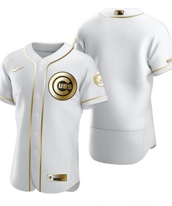 Chicago Cubs Mlb Golden Brandedition White Jersey Gift For Cubs Fans - Robokeg