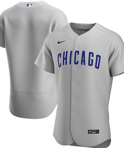 Chicago Cubs Road Authentic Team Jersey - Gray Mlb - Robokeg