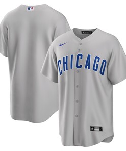 Chicago Cubs Road Replica Team Jersey - Gray Mlb - Robokeg